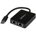 Startech USB 3.0 to Dual Port Gigabit Ethernet Adapter NIC w/ USB Port(USB32000SPT)(2)