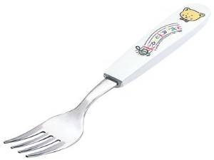 筷子, 汤匙, 叉子 - エンテック お子様フォーク（プラ柄）　こねこたい【OOK02002】