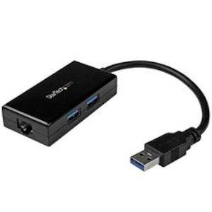 STARTECH.COM USB 3.0接続ギガビットLANアダプタ USBハブ内蔵 USB31000S2H(USB31000S2H)