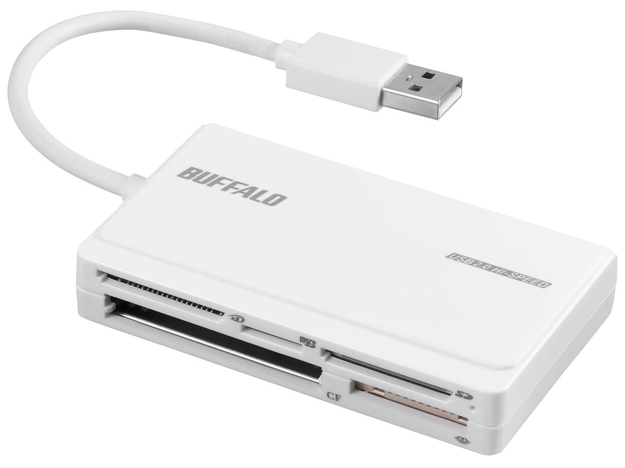 BUFFALO �Хåե����� BSCR500U2WH USB2.0 �ޥ�������ɥ꡼���� UHS-I�б� �ۥ磻��(BSCR500U2WH)