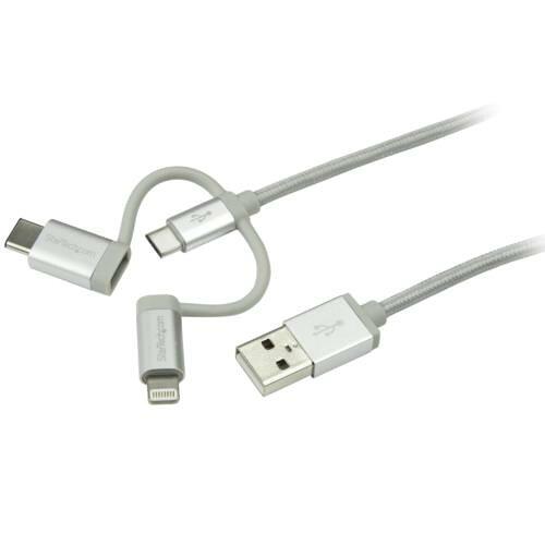 STARTECH.COM lightning/USB-C/Micro-Bケーブル 1m LTCUB1MGR(LTCUB1MGR)