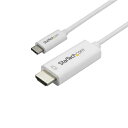 STARTECH.COM 1m USB-C - HDMIホワイトケーブル 4K60Hz CDP2HD1MWNL(CDP2HD1MWNL)(2)