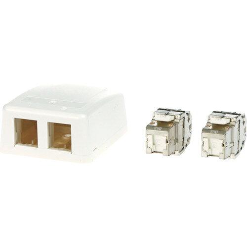 3M スリーエム コーニング Cat6A RJ45ジャック+露出型アウトレット(2ポート) 3M スリーエム コーニング Cat6A RJ45ジャック+露出型アウトレット(2ポート)