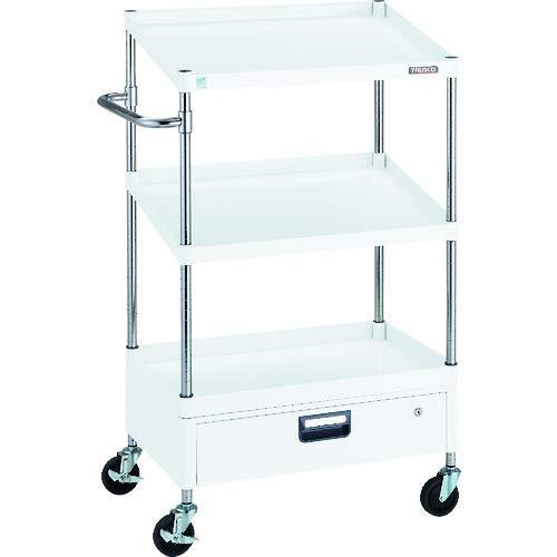 TRUSCO トラスコ中山 TRUSCO フェニックスワゴン 省音 750X500XH1300 1段 傾斜2段 1段引出付 W色