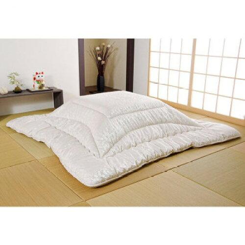 イケヒコ こたつ布団 洗える 正方形 国産 掛け単品 高級感 ジャガード シルバー 約205×205cm