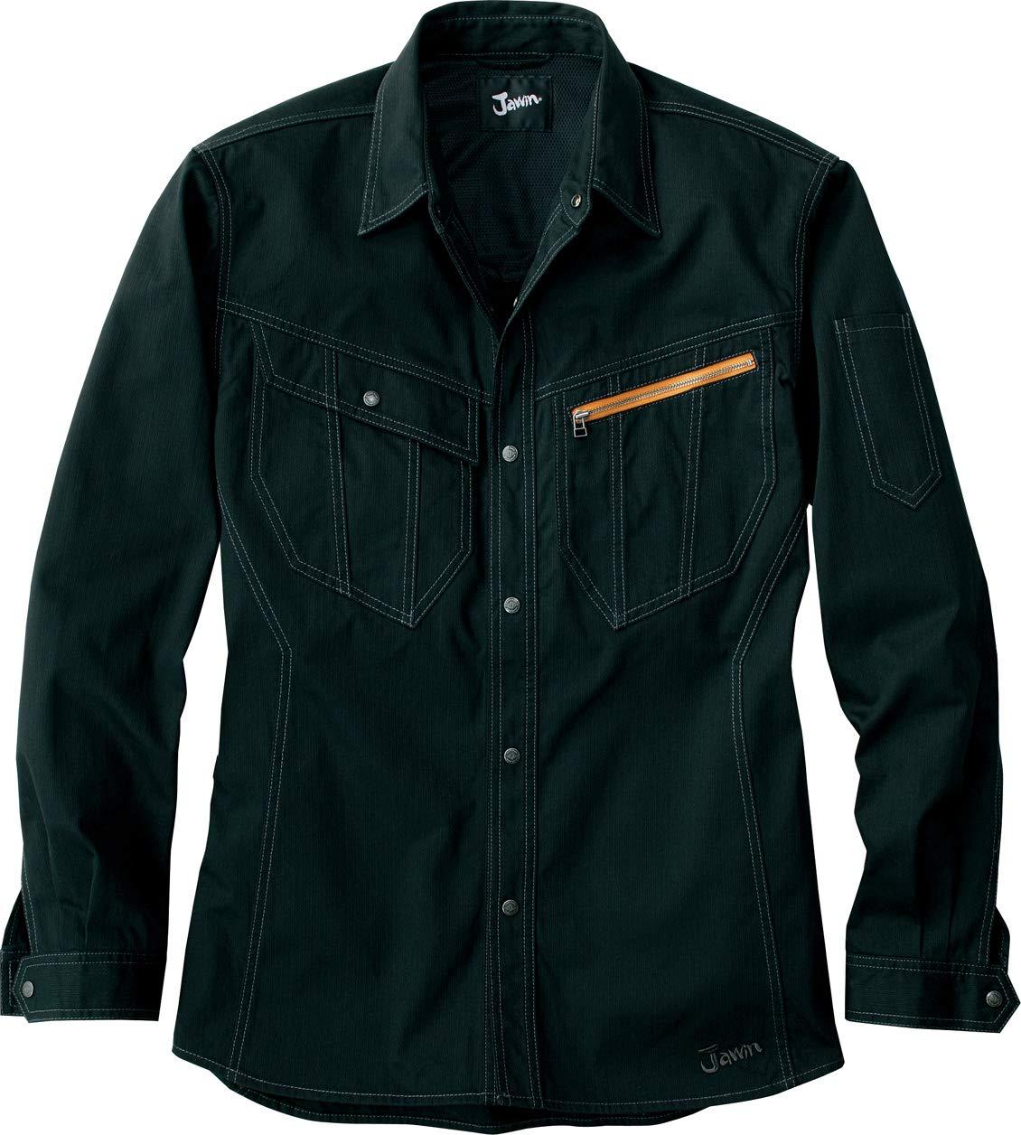 自重堂 Jawin ナガソデシャツ Mサイズ ブラック