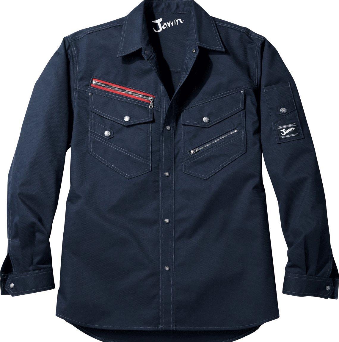 Rakuten - 自重堂 Jawin ナガソデシャツ LLサイズ ネービー