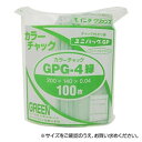 生産日本社 セイニチ チャック付ポリエチレン袋 ユニパック GPカラーチャックタイプ GP G-4 緑 100枚 (1647977)
