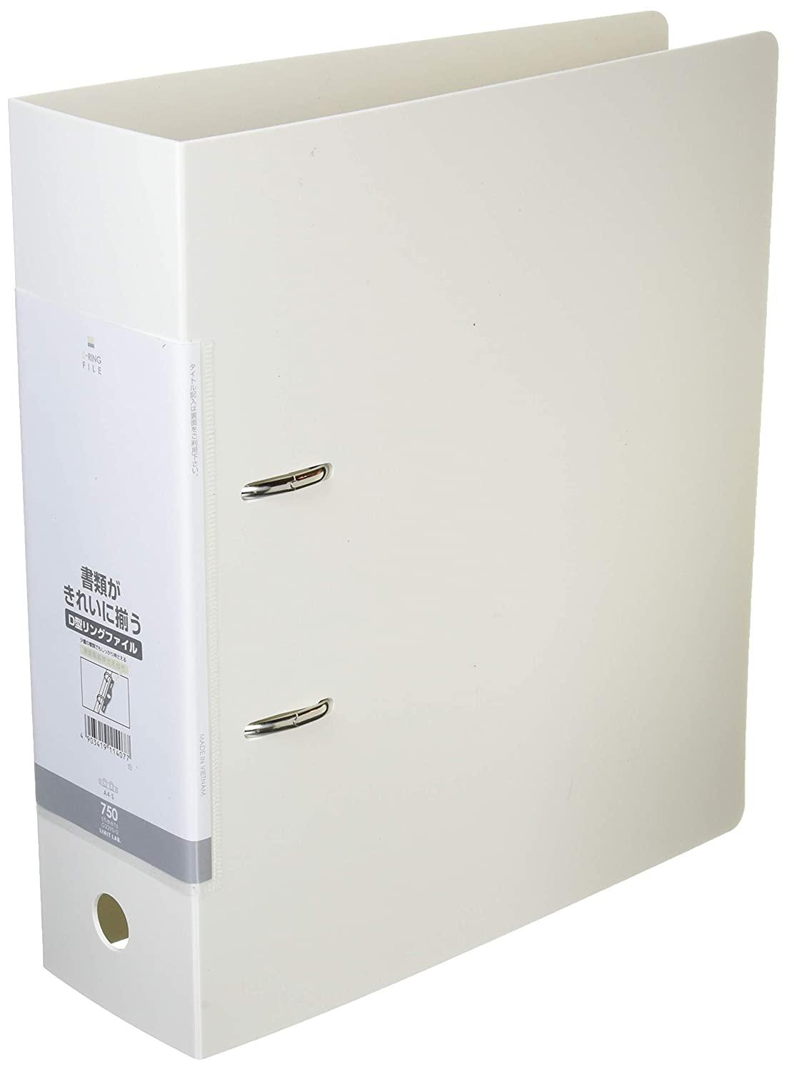 リヒトラブ D型 リングファイル A4S 750枚 白 G2290-0
