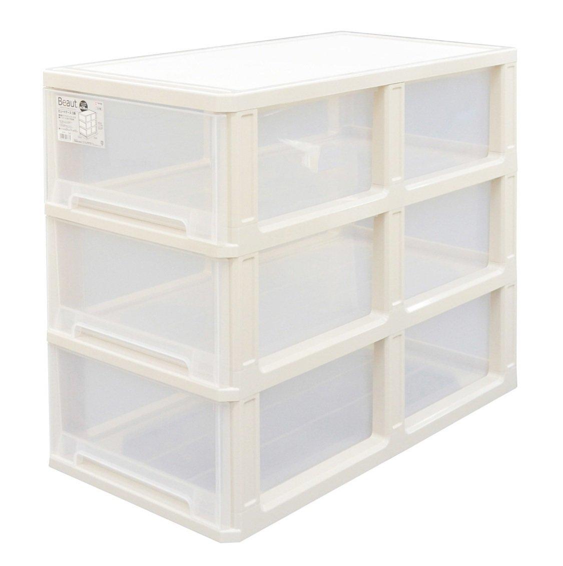天馬(Tenma) 天馬 押入れ収納 ビュートケース 押入れ用 3段 カプチーノ 幅39X奥行74X高さ68cm