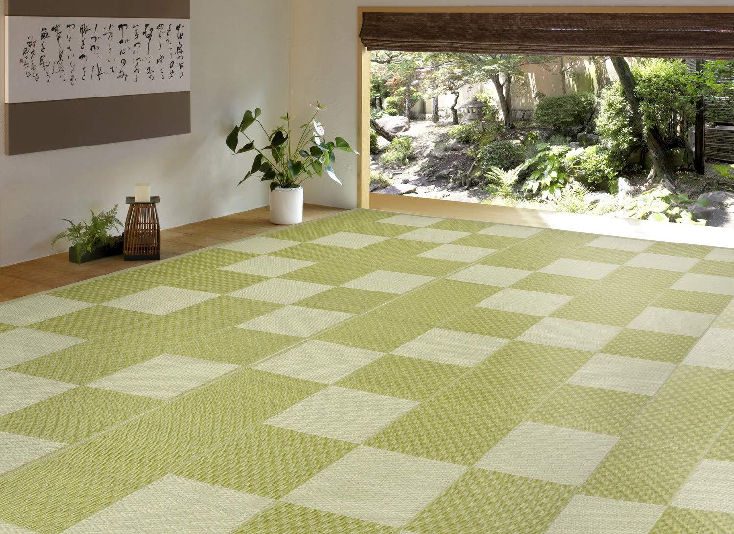 HAGIHARA 萩原 萩原 ラグ グリーン 本間3畳 PPラグ い草風 水洗いOK 「矢倉」 81947930