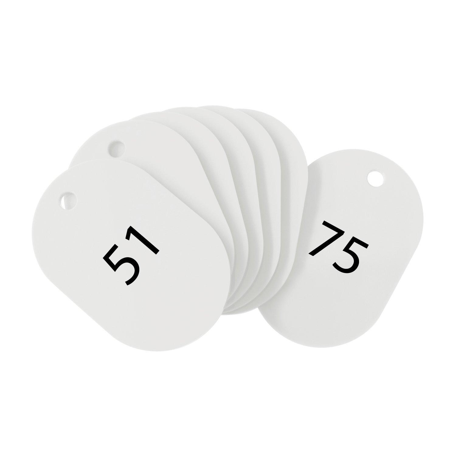 オープン スチロール番号札（25枚入）　大BF−52−WH（白）【PBV1114】