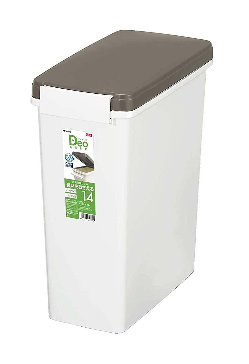 新輝合成 トンボ デオキープ 消臭 ペール パッキン付き 14L ホワイト 14型