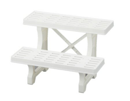 グリーンパル フラワースタンド ヒナ2段P-450 ホワイト