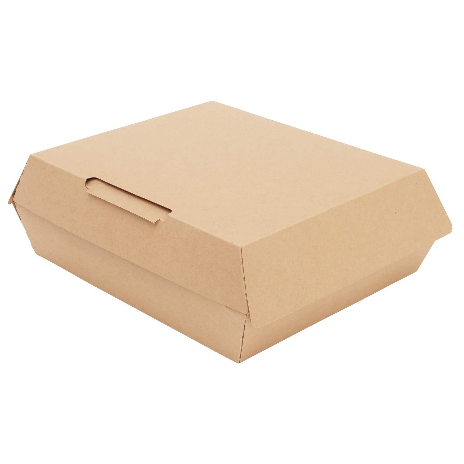 シモジマ(shimojima) 食品容器 ネオクラフトボックス ランチボックス L 10枚 004248010 1袋(10枚入)