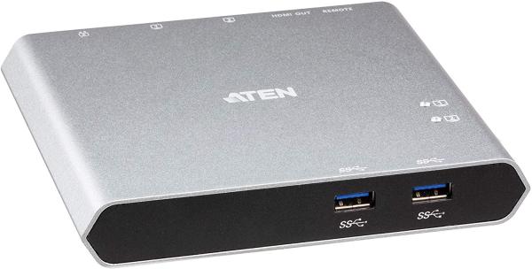 ATEN 2ポート USB-C Gen 1ドッキングスイッチ(電源パススルー対応) US3310