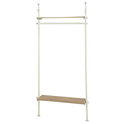 Rakuten - HAGIHARA 萩原 萩原 ハンガーラック コートハンガー 突っ張り 【高さ無段階調節】 木目調 幅90 ホワイト KTR-3152WH