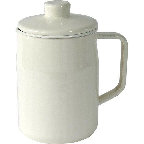 富士ホーロー(Fuji Horo) 富士ホーロー フィルトプラス 0.8Lオイルポット(活性炭カートリッジ付) ホワ..