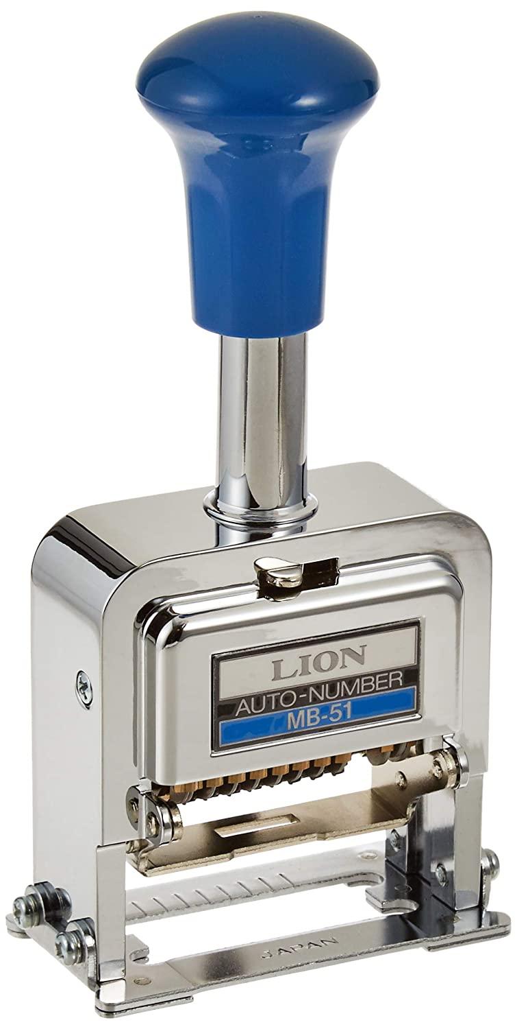 ライオン事務器 スタンプ ナンバリング ゴム印タイプ 8桁 5様式 MB-51