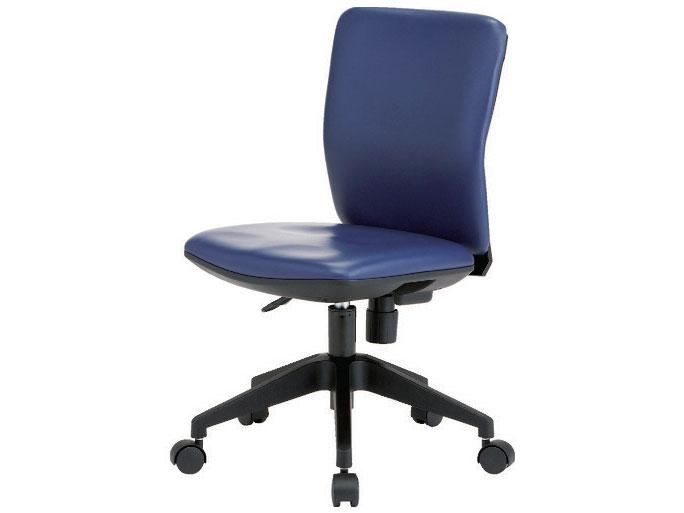TRUSCO トラスコ中山 TRUSCO 体圧分散オフィスチェア ビニールレザー張り 肘無 ネイビー FCC55L-NV