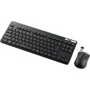 ELECOM エレコム 無線キーボード/薄型/メンブレン式/抗菌/コンパクト/マウス/ブラック(TK-FDM109MKBK)