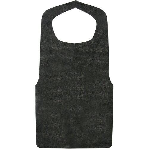 今村紙工 不織布エプロン 黒 1パック(30枚)