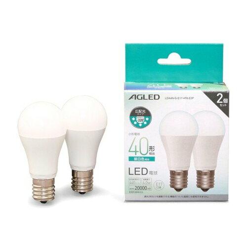 IRISOHYAMA �����ꥹ������� �����ꥹ������� LED�ŵ� E17 ���۸� 40������ ���� 2�ĥ��å� LDA4N-G-E17-4T6-E2P