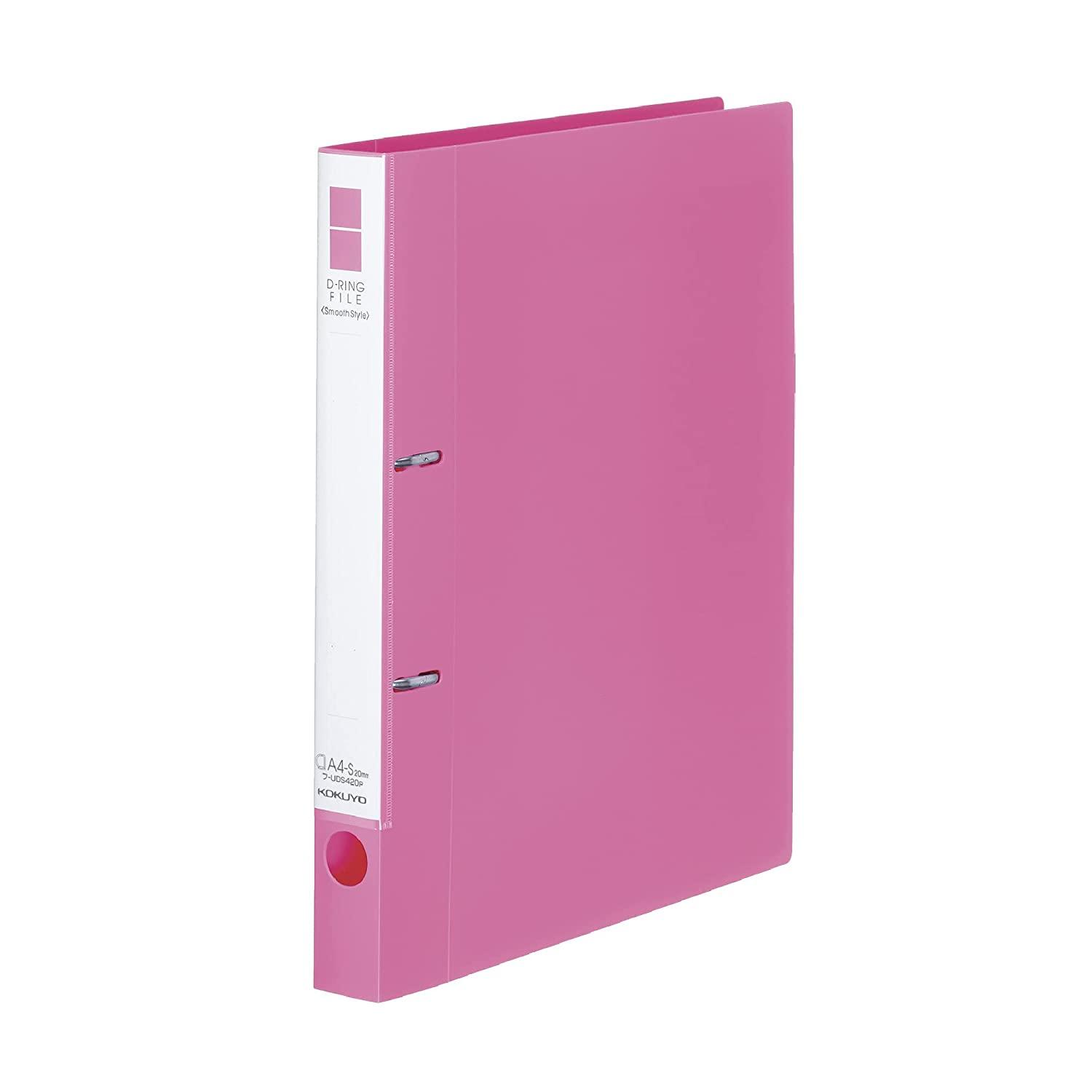 コクヨ(KOKUYO) コクヨ Dリングファイル スムーススタイル A4 2穴 200枚収容 ピンク フ-UDS420P