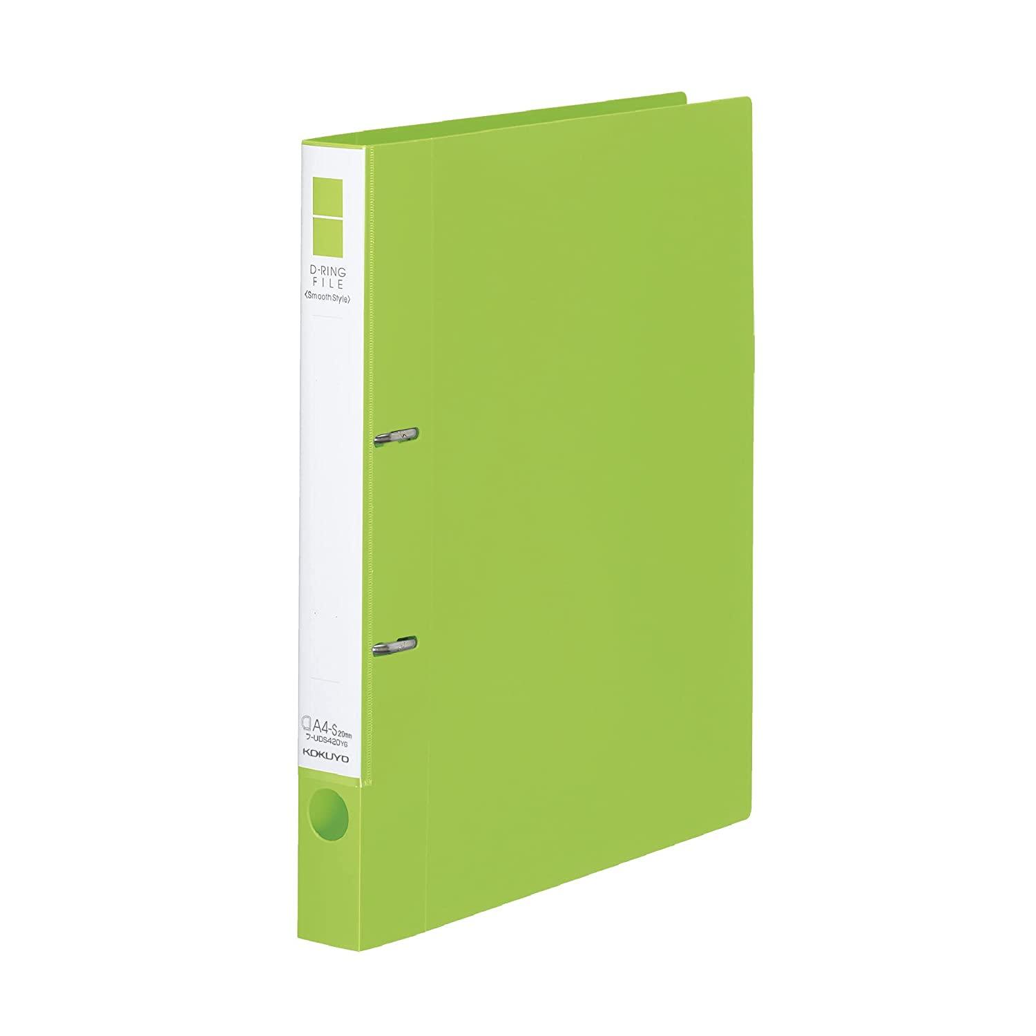 コクヨ(KOKUYO) コクヨ Dリングファイル スムーススタイル A4 2穴 200枚収容 黄緑 フ-UDS420YG