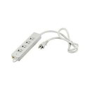 BUFFALO バッファロー 3ピン式電源タップ 2重構造 雷サージ&ランプ付3mライトグレー(BTKPLMJT3430LG)