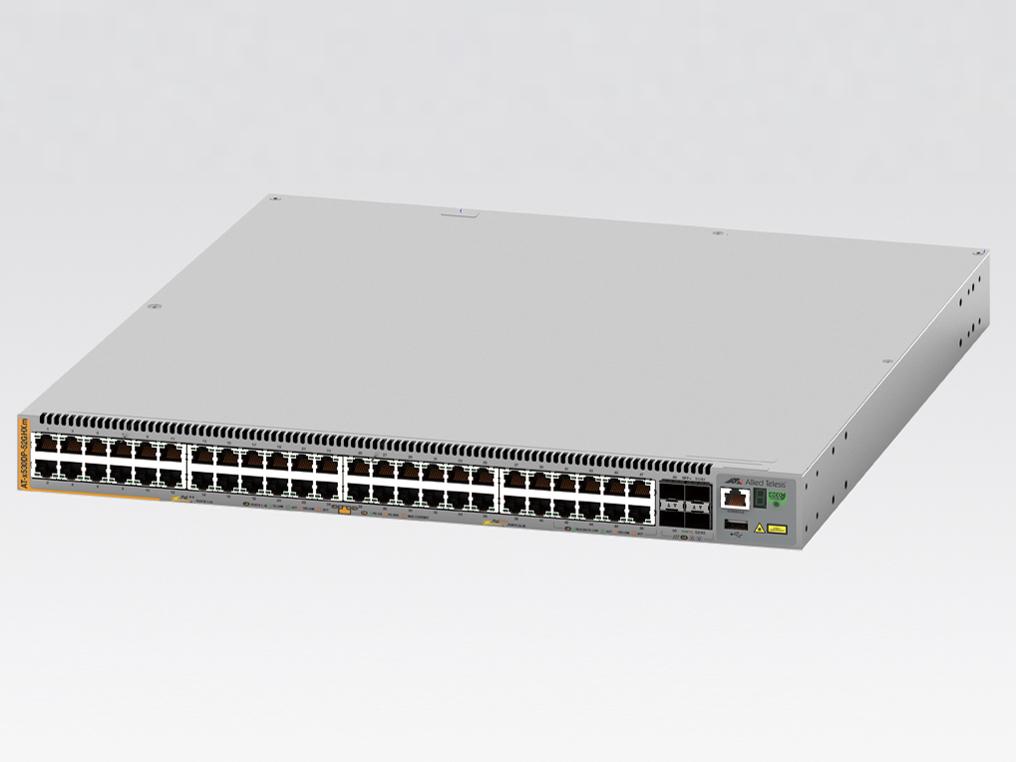 アライドテレシス AT-x530DP-52GHXm-Z7[10/100/1000BASE-Tx40(PoE-OUT)、100/1000/2.5G/5GBASE-Tx8(PoE-OUT)、SFP+スロットx4(デリバリースタンダード保守7年付)](4517RZ7)