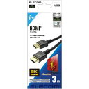 ELECOM GR HDMIP[u/PS5Ή/HDMI2.1/EgnCXs[h/3.0m/ubN(GM-DHHD21E30BK)