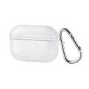 ELECOM エレコム AirPods Pro対応アクセサリ/ソフトケース/カラビナ付/クリア(AVA-AP2UC2CR)