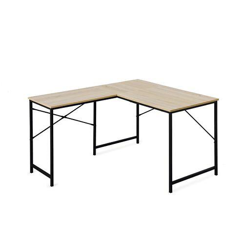 IRISOHYAMA アイリスオーヤマ アイリスオーヤマ デスク 机 オフィスデスク PCデスク L字型 幅130×奥行110×高さ70cm パソコンデスク ワークデスク 組立品 LDK-1311 ライトナチュラル/ブラック