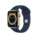 Apple Watch SE GPS + Cellularモデル 44mm APPLE アップル Apple Watch Series 6 GPS+Cellularモデル 44mm MJXN3J/A [ゴールドステンレススチールケース/ディープネイビースポーツバンド]