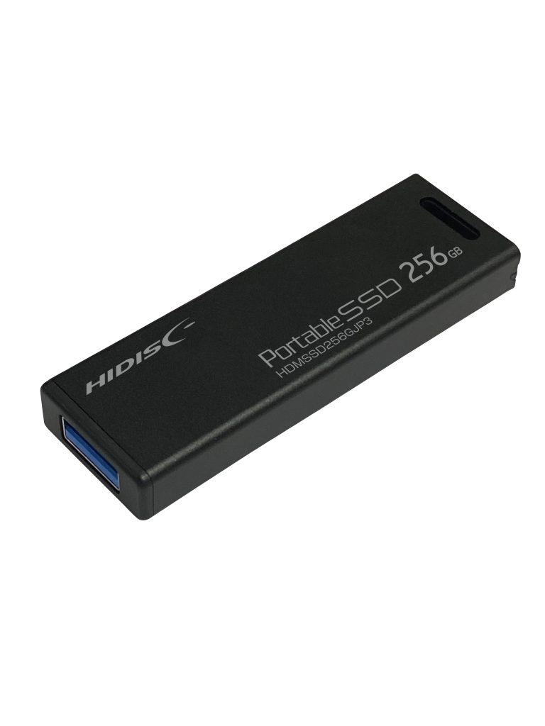 HIDISC Gen2対応データ/録画用MiniStickポータブルSSD 256GB HDMSSD256GJP3R