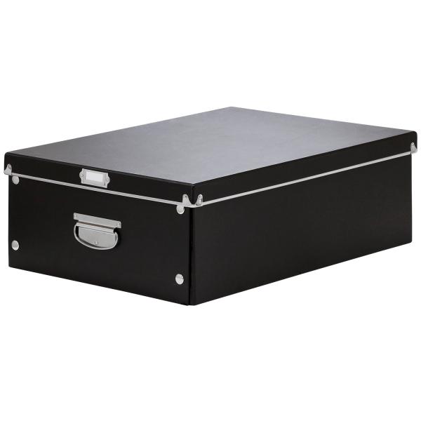 ベストコ ふた付き クロゼット収納ボックス L ブラック ND-9047 パピーア