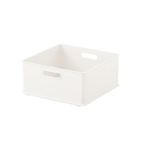 サンカ(Sanka) サンカ 収納ボックス シンプル 洗える 積み重ね スッキリ 取っ手付き 横型 1/3サイズ ホワイト 色 (幅26.3x奥行26.3x高さ12cm) squ+ インボックス NIB-YSWH 日本製