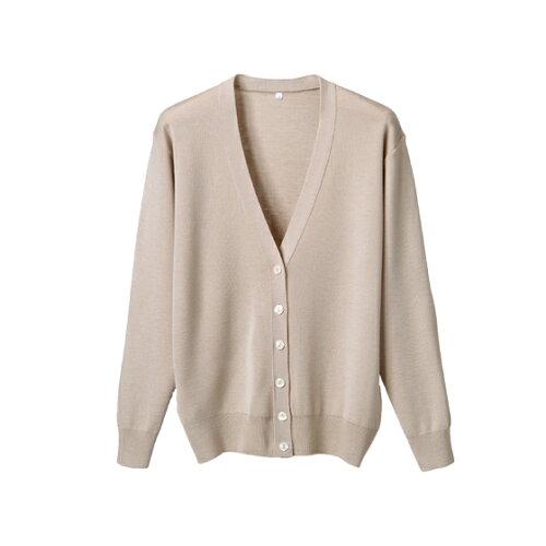 ディーフェイズ 抗ピル長袖カーディガン ベージュ 5L D1001 1枚