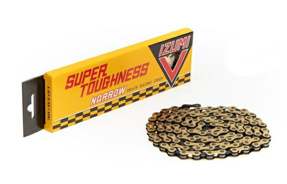 和泉チエン IZUMI VN チェーン 1/2x3/32” (116L) [ゴールド/ブラック]【沖 ...