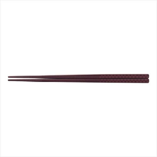 福井クラフト(Fukui Craft) PBTチェック四角箸（10膳入）エンジ　21cm【RHSS802】