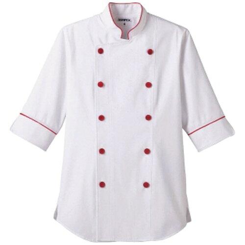 サンペックスイスト ショップコート ET−1139ホワイト×レッド 4L【SKC5206】