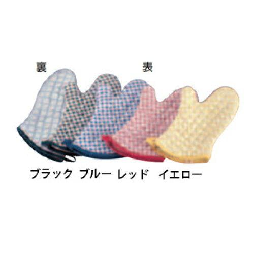 TKG テイケイジイ 遠藤商事 TKG　チェック布製オーブンミットブラック（左右1組）【DOCC701】