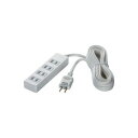 BUFFALO バッファロー 2ピン式電源タップ 4個口 雷サージ防止 1m ホワイト(BSTAPSG2410WH)