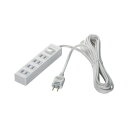 BUFFALO バッファロー BSTAPPS2420WH 2ピン式電源タップ 4個口 集中スイッチ 2m ホワイト(BSTAPPS2420WH)