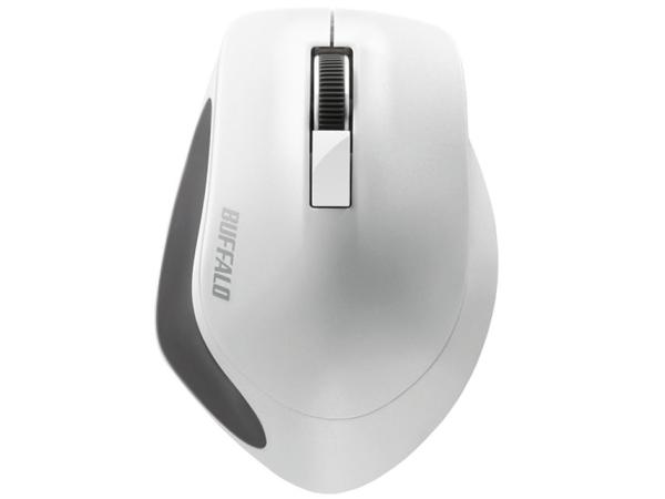 BUFFALO バッファロー バッファロー 無線BlueLED 3ボタンプレミアムフィットマウス ホワイト