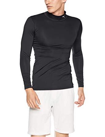 PUMA プーマ コンプレッション_モックネック_LS_シャツ (656331) [色 : 03PUMA_BLACK] [サイズ : XXL]
