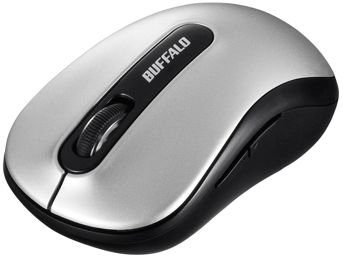 BUFFALO バッファロー 無線 5ボタン BlueLEDマウス シルバー(BSMBW310SV)