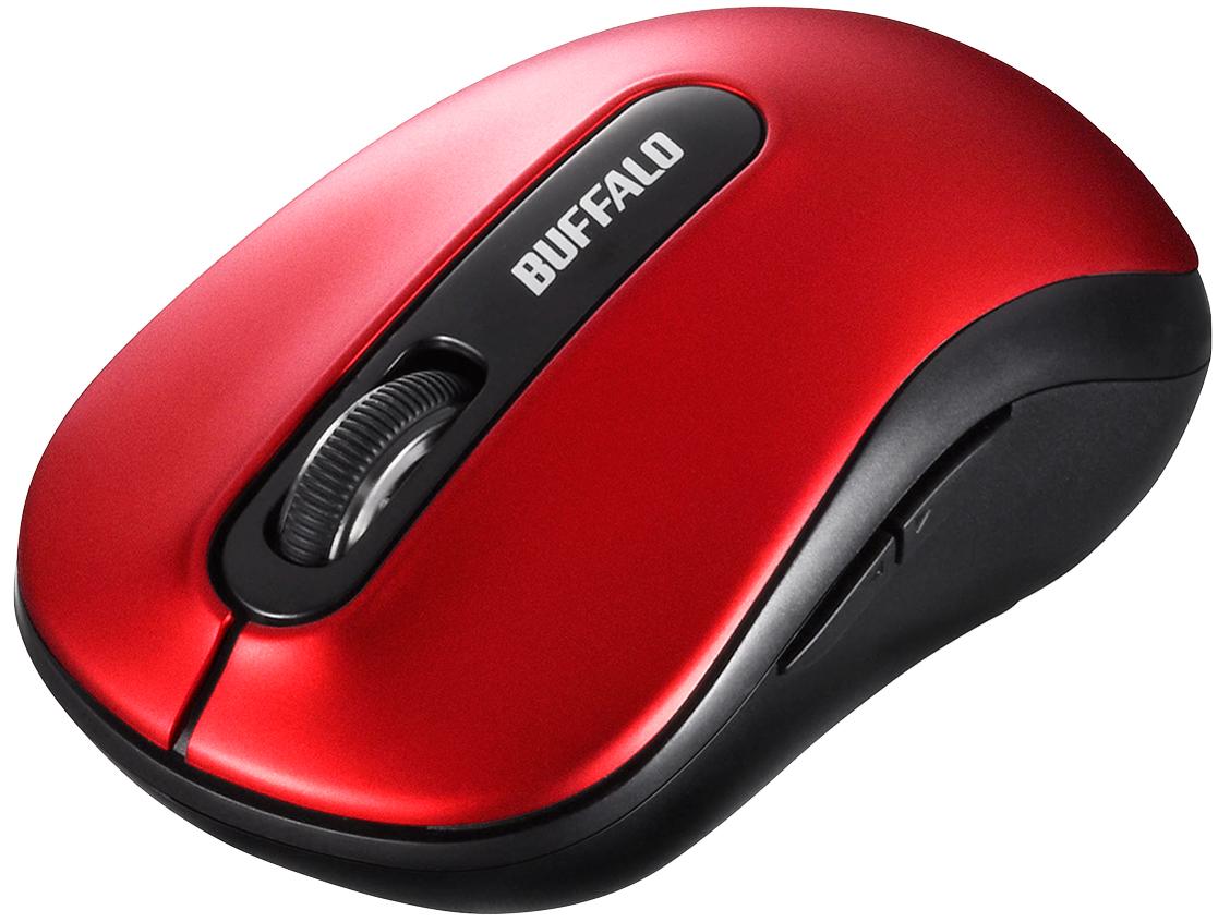 BUFFALO バッファロー 無線 5ボタン BlueLEDマウス レッド(BSMBW310RD)