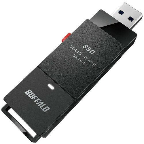 BUFFALO バッファロー PC対応 USB3.2(Gen2)TV録画 スティック型 TypeC付属(SSD-SCT500U3-BA)